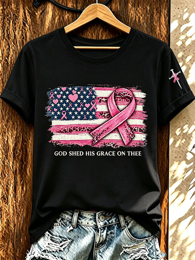 Women'S God Shed His Grace On Thee Printed Casual T-Shirt