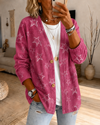 Women'S Printed Galaxy Casual Cardigan