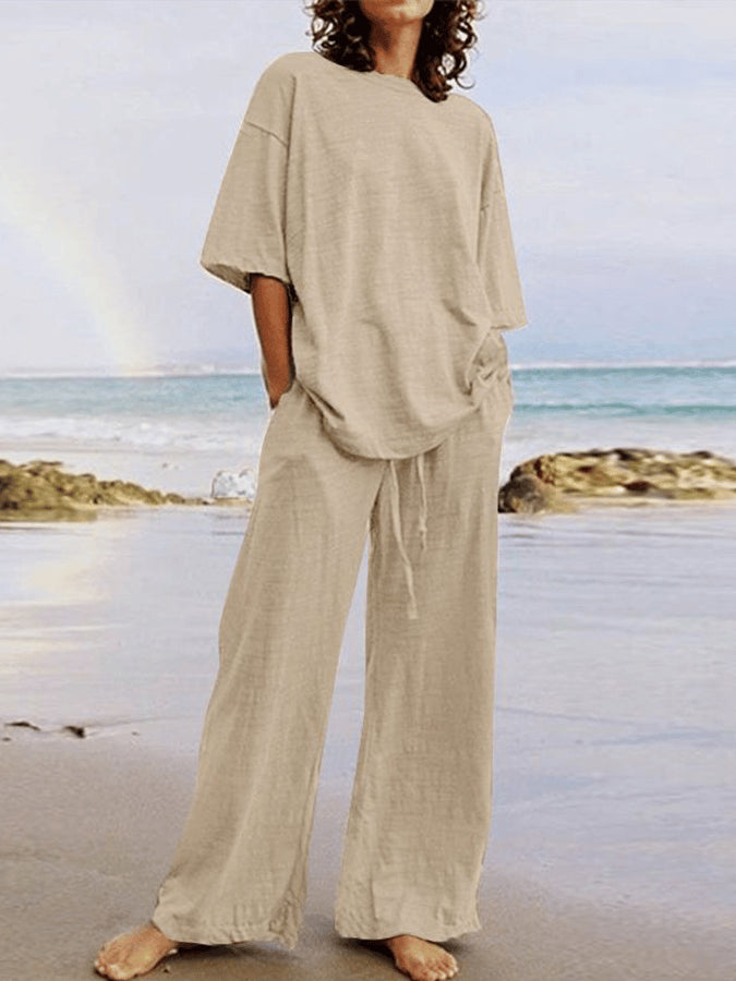 Women's Casual Solid Color Pocket Set