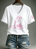 Women's Breast cancer awareness Print T-shirt