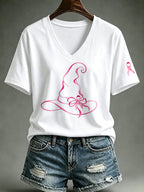 Women's Breast cancer awareness Print T-shirt