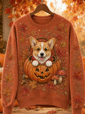 Women's Autumn Casual Animal Print Crewneck Sweatshirt