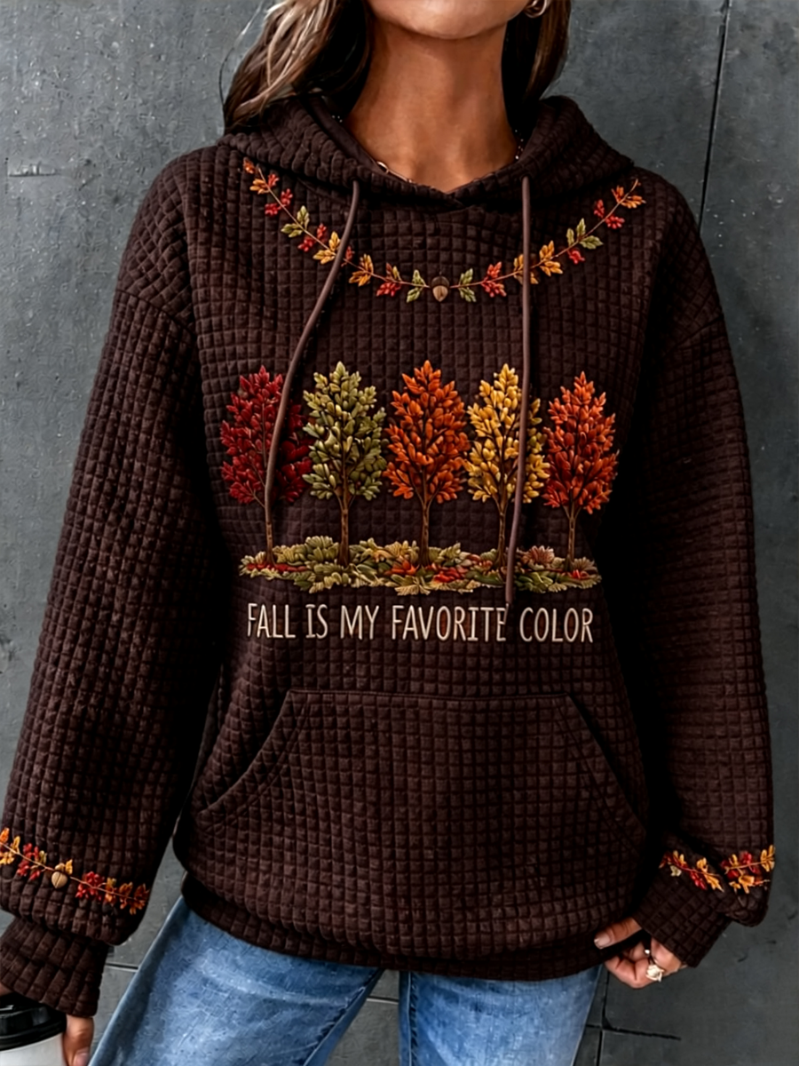 Women's Fall Is My Favorite Color large-sized hooded sweatshirt