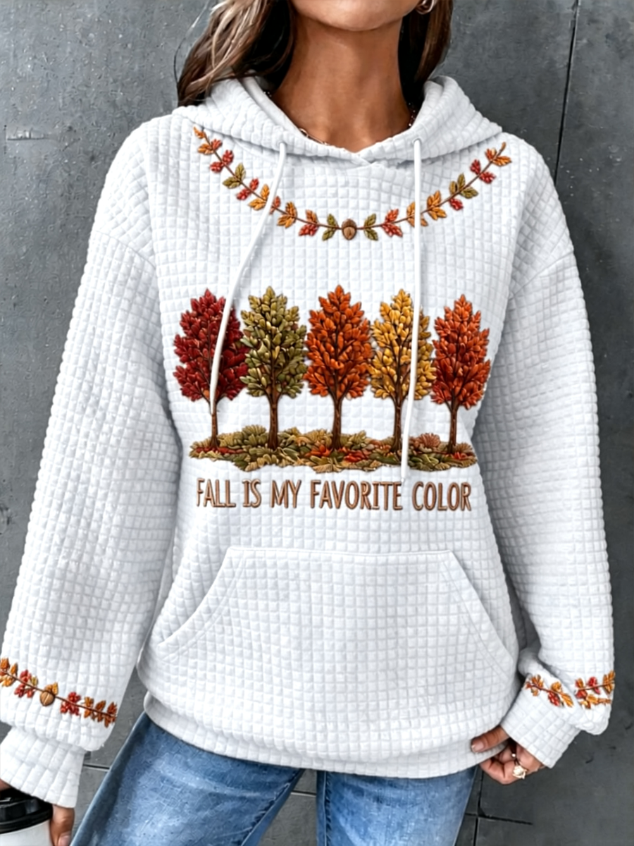 Women's Fall Is My Favorite Color large-sized hooded sweatshirt