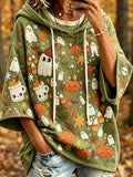 Women's Autumn Halloween Element Pattern Printed Casual Hoodie