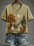 Women's Halloween In The Fall Short-sleeved T-shirt