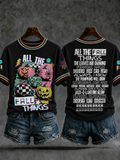 Women's All the FALL THINGS Printed short-sleeved T-shirt