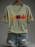 Women's Thankful Grateful Blessed V-neck T-shirt