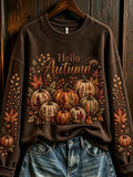 Women's Autumn Pumpkin Pattern Casual Sweatshirt