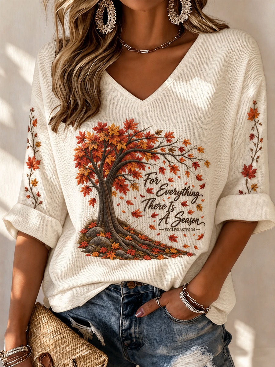 Women's For Everything There Is A Season Waffle T-shirt