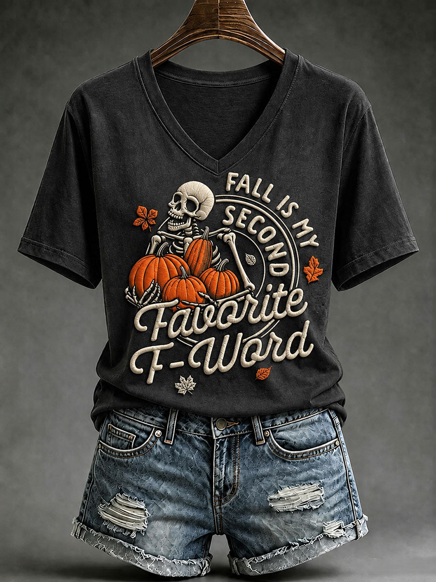 Women's Fall Is My Second Favorite F-word Short-sleeved T-shirt