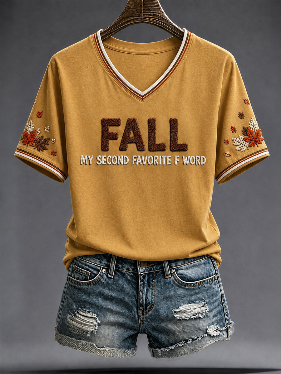Women's Fall Is My Second Favorite F-word short-sleeved T-shirt