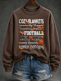 Women's COZY BLANKETS Crunchy Leaves Crackling Fires Regular Sweatshirt