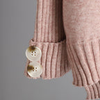 Knitted Women Casual Wide Leg Pants Two Piece Set Loose Button Design Pullover And Drawstring Trouser Ladies Suit Winter Fashion
