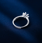 Classic six-prong solitaire diamond engagement ring