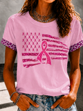 Women's Breast Cancer Awareness Printed T-Shirt