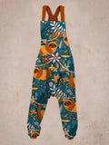 Women'S Sloth Print Sleeveless Harem Jumpsuit