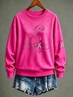 Women'S Breast cancer awareness Print Sweatshirt