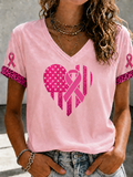 Women'S Breast Cancer Awareness Printed T-Shirt