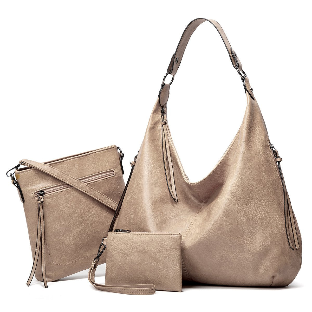 2024 New Women's Three-in-one Leather Bag