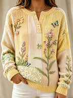 Women'S Breast Cancer Vintage Flower Pattern Blouse