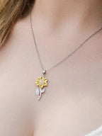 Casual Diamond Sunflower Necklace Mother's Day Valentine's Day Thanksgiving Graduation Season Gift