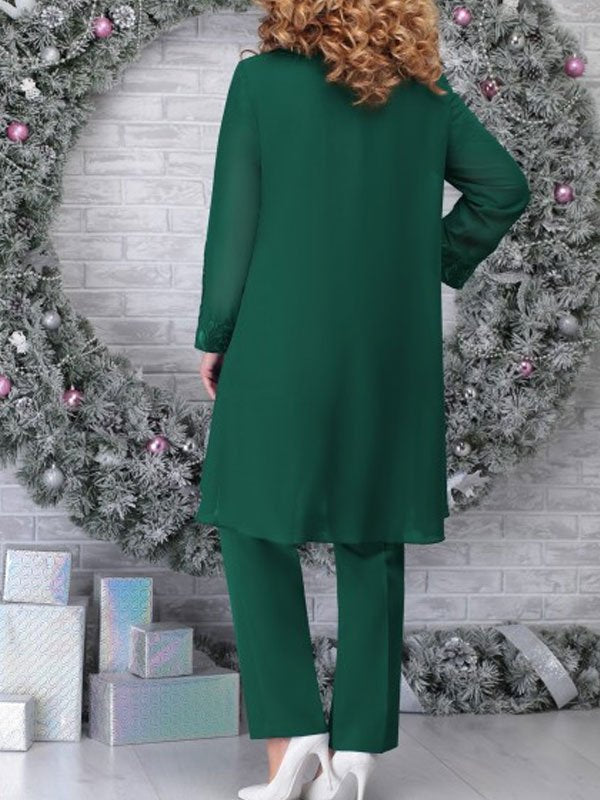 Embroidered Simple And Comfortable Ladies Suit