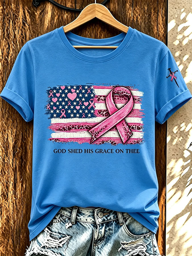 Women'S God Shed His Grace On Thee Printed Casual T-Shirt