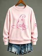 Women'S Breast cancer awareness Print Sweatshirt