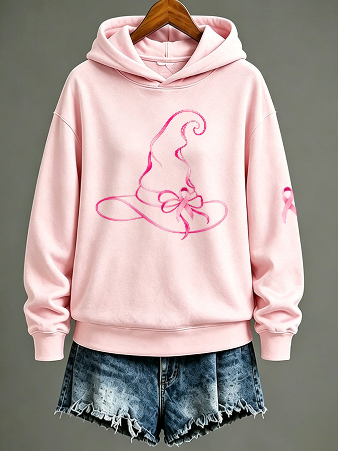 Women's Breast cancer awareness Print Hoodie