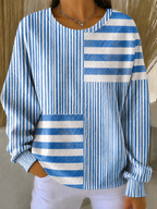 Women'S Breast Cancer Promotional Print Casual Waffle Sweatshirt