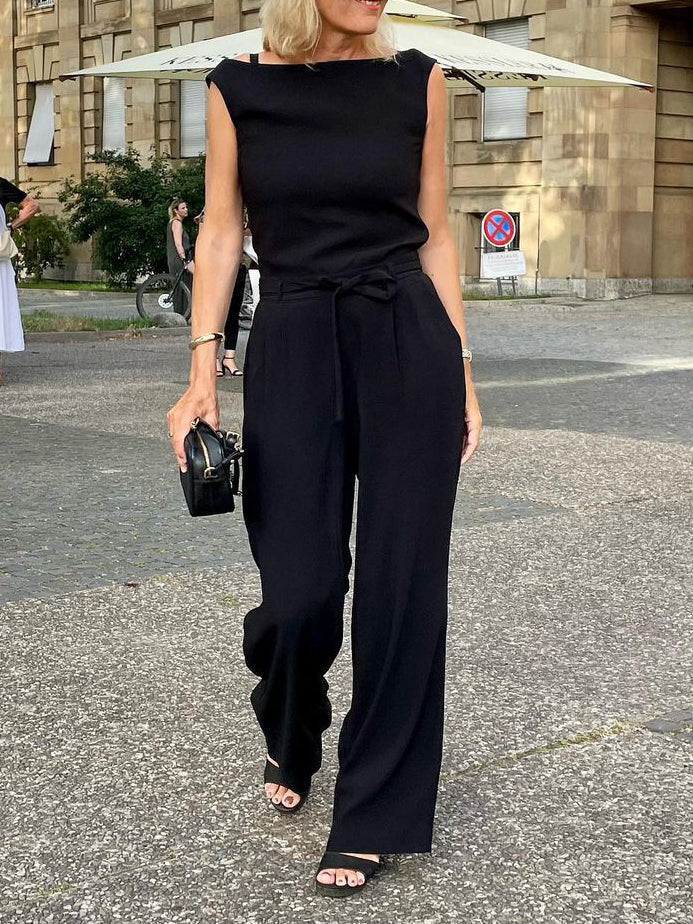 Casual Fashion Sleeveless Women Two-piece Suit