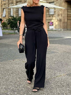 Casual Fashion Sleeveless Women Two-piece Suit