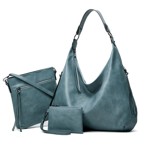 2024 New Women's Three-in-one Leather Bag