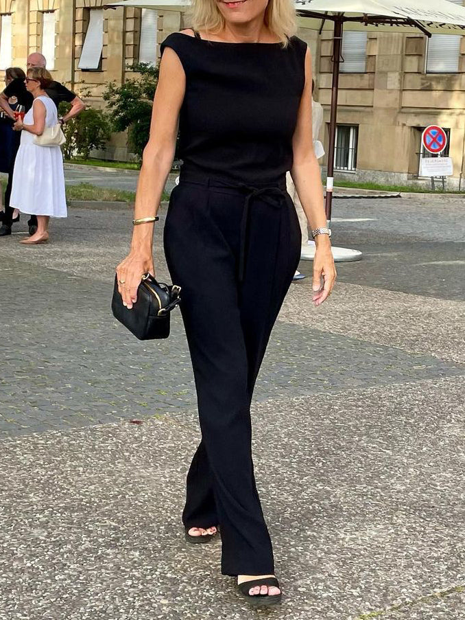 Casual Fashion Sleeveless Women Two-piece Suit