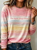 Women's Cancer Awareness Print T-Shirt