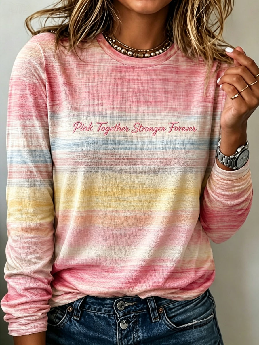Women's Cancer Awareness Print T-Shirt