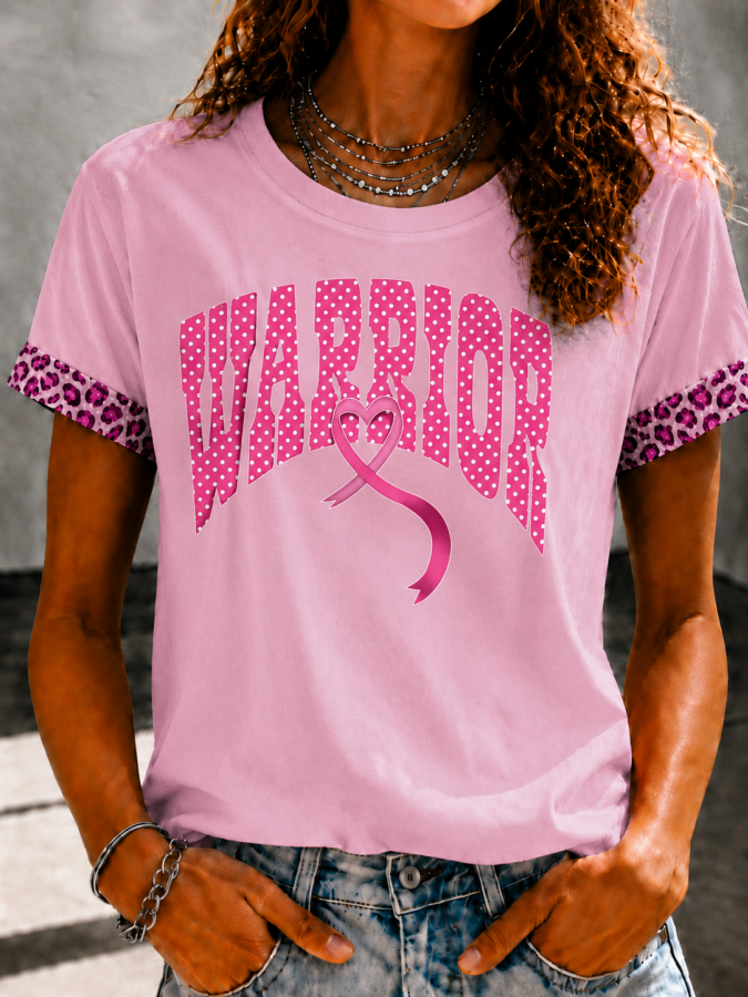 Women's Breast Cancer Awareness Printed T-Shirt