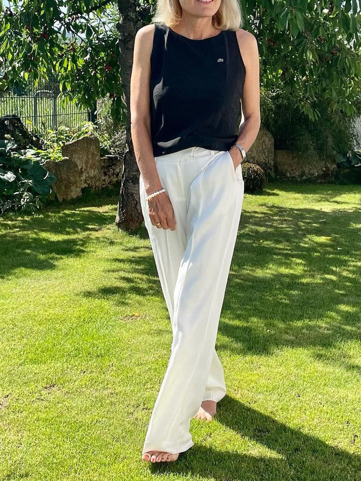 Casual Fashion Sleeveless Women Two-piece Suit