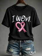 Women's Breast cancer awareness Printed Casual T-Shirt