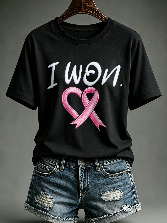 Women's Breast cancer awareness Printed Casual T-Shirt