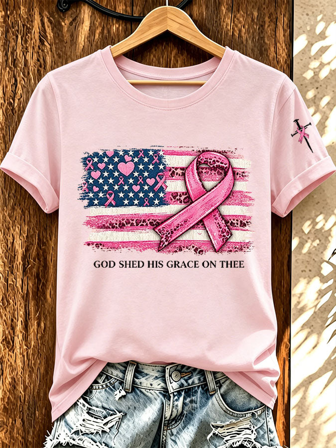Women'S God Shed His Grace On Thee Printed Casual T-Shirt