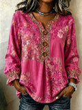 Women'S Casual Solid Color Cotton And Linen Shirt