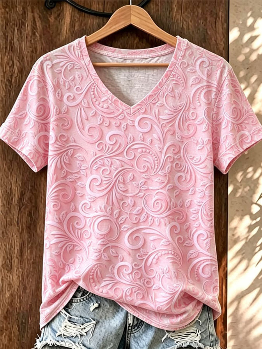 Women's Pink Breast Cancer Awareness Graphic T-Shirt