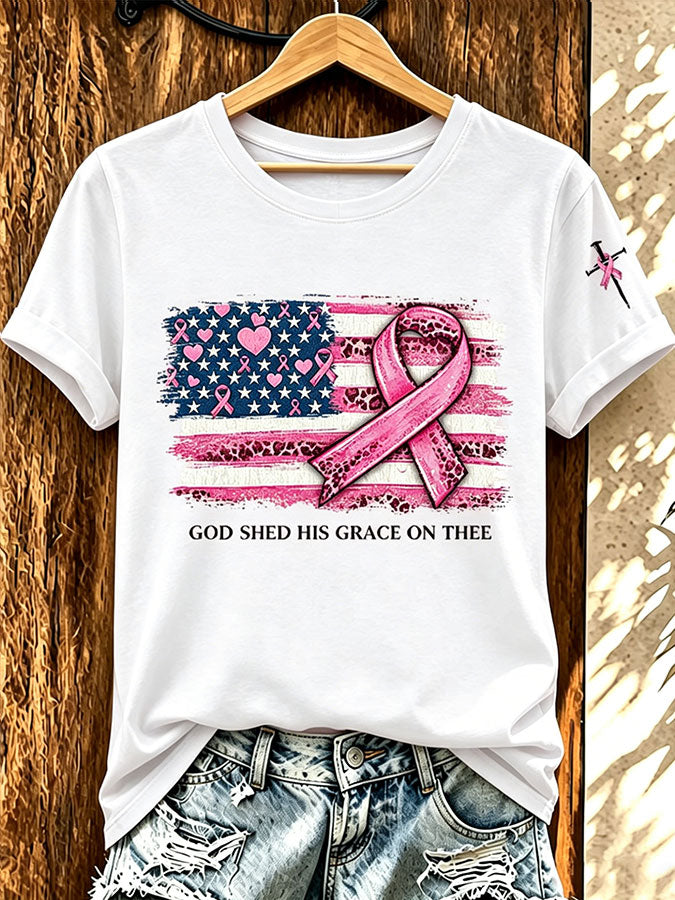 Women'S God Shed His Grace On Thee Printed Casual T-Shirt
