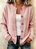 Women'S Casual Printed Knitted Cardigan Top