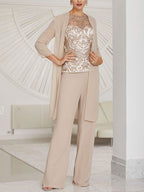 Retro Craft Temperament Simple Ladies Three-Piece Suit