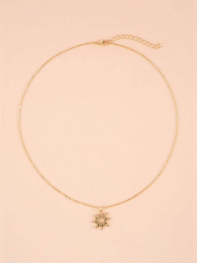 Simple Sunflower Alloy Necklace