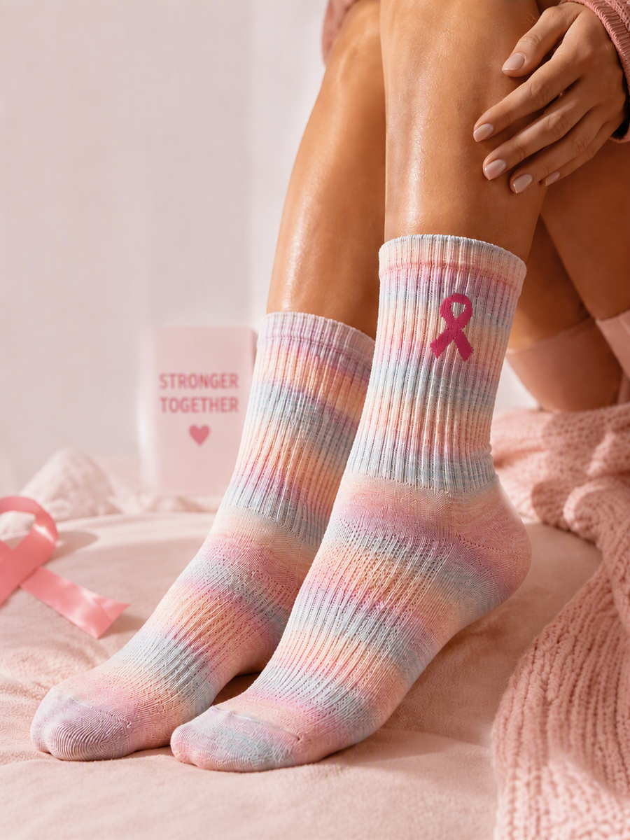 Women'S Breast Cancer Awareness  Printed Socks