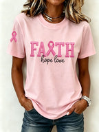 Women's Breast Cancer Awareness Pink Ribbon T-shirt